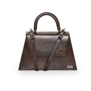 GESTUZ Harvey GZ Faded Brown Lamb Leather Cross Body Bag $350 GUC